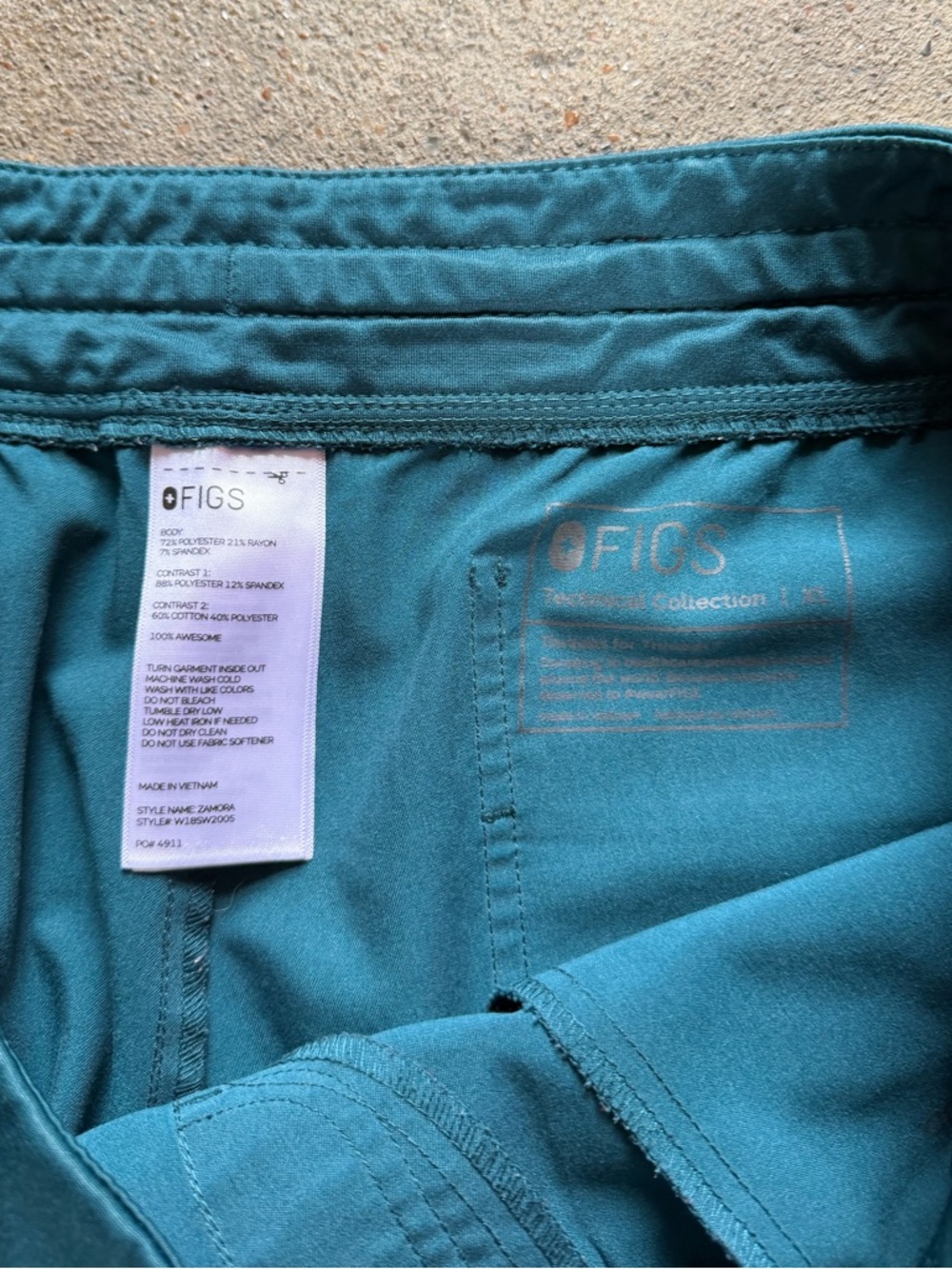 Figs Zamora Jogger Scrub Pants in Washed Caribbean Blue Size XL Nursing Medical - Picture 7 of 10